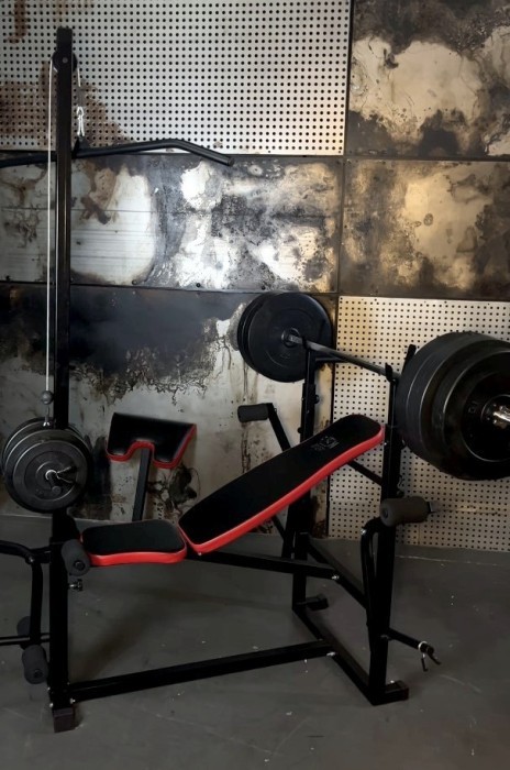 Лава для жима с тягой и тренажерами + штанга 83 кг RN-Sport