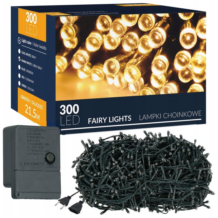 Гирлянда Springos 20 м 300 LED 8 режимов CL0336 Warm White