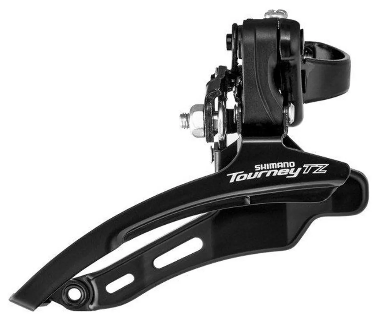 Перемикач перед. в/тяга  верхн. хомут 3 індекс max-42T 31.8мм SHIMANO FD-TZ500 чорний (DERF-073)