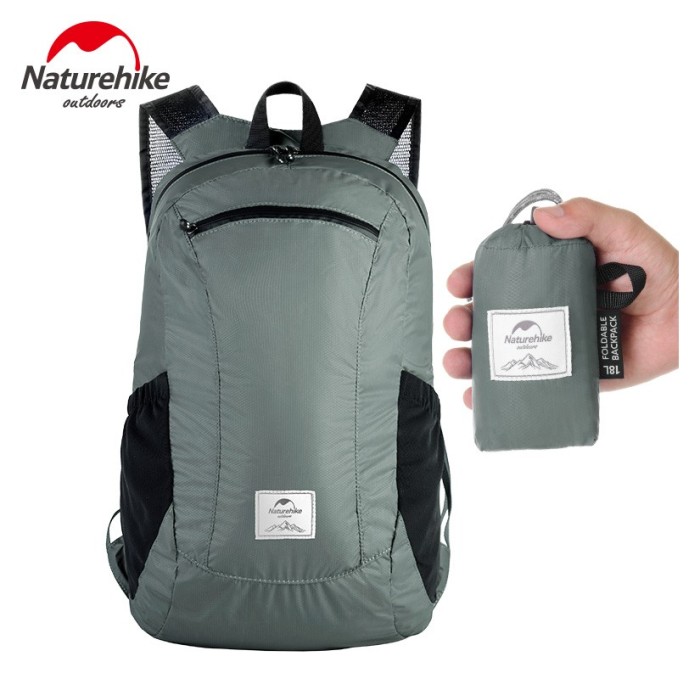 Рюкзак компактный сверхлегкий Naturehike Ultralight NH17A012-B, 18 л, серый