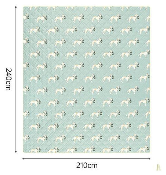 Килимок для пікніка Naturehike CNK2350WS010 210*240 см, блакитний із принтом