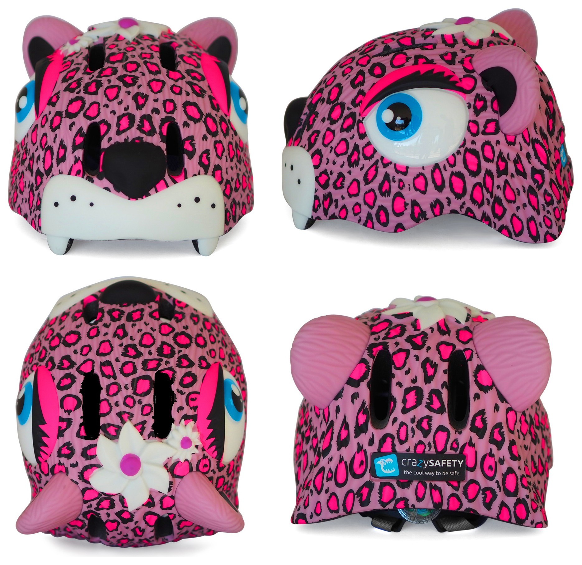 Шолом Crazy Safety Pink Leopard