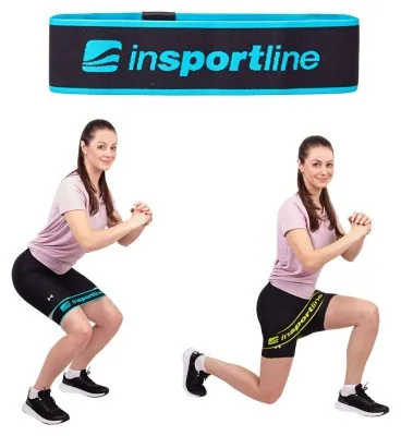 Стрічка-еспандер для вправ inSPORTline Hiplop M чорно-синя