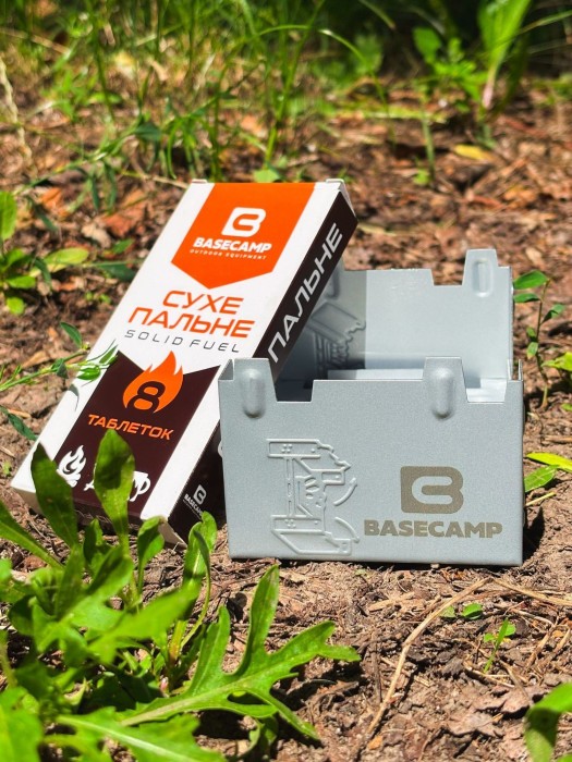 Твердотопливная горелка BaseCamp Pocket Stove с набором сухого горючего, 4 таблетки