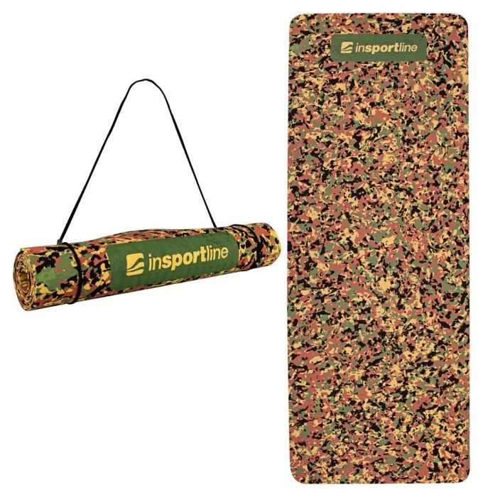 Гимнастический коврик inSPORTline Camu 173x61x0,4 cm - коричневый камуфляж