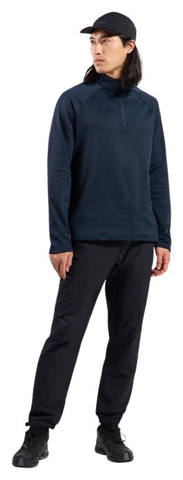 Odlo реглан флісовий Essential Warm 1/2 dark sapphire L