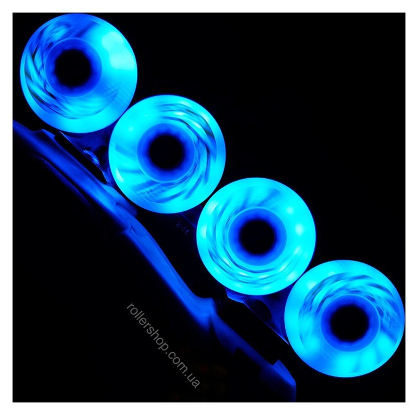 Светящиеся колеса Flying Eagle Lazer Sliders 90A 4 шт синие 80 мм