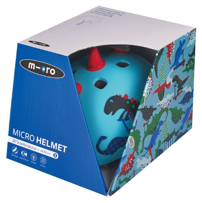 Защитный шлем MICRO - СКУТЕРОЗАВР (48&ndash;53 cm, S, свет)