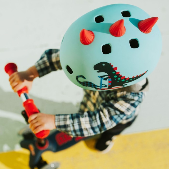 Защитный шлем MICRO - СКУТЕРОЗАВР (48–53 cm, S, свет)