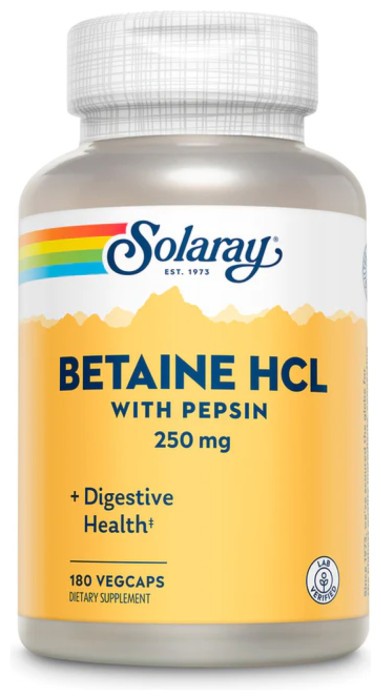Betaine HCl 250mg - 180 vcaps