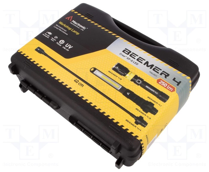 Фонарь профессиональный Mactronic Beemer 4 (350 Lm + UV 390 nm) Ultraviolet Focus USB Recharg (PWL0021)