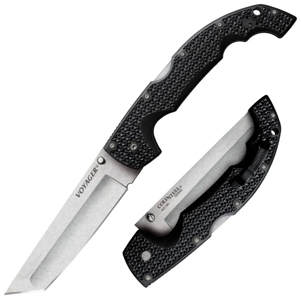 Ніж складаний Cold Steel Voyager XL Tanto Plain, Black (SHM_CST CS-29AXT)