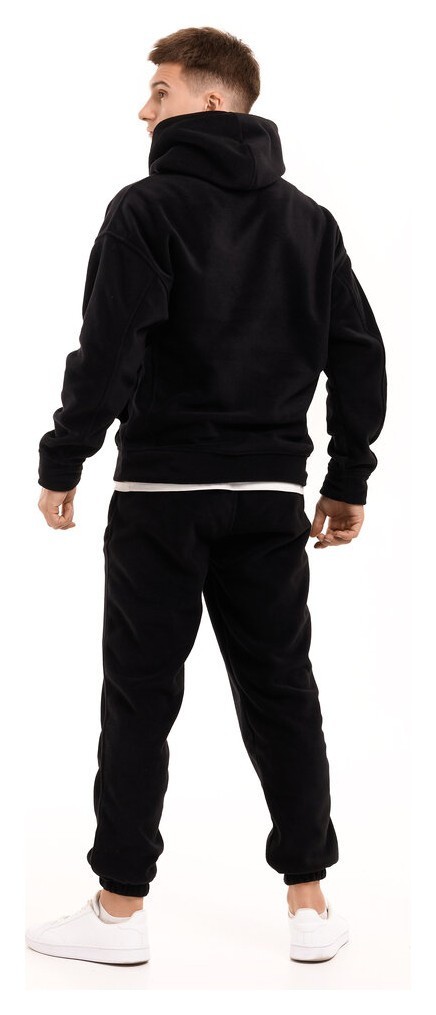 Флісовий зимовий чоловічий костюм Pobedov Mariot. Чорний чоловічий флісовий костюм, укр, укр