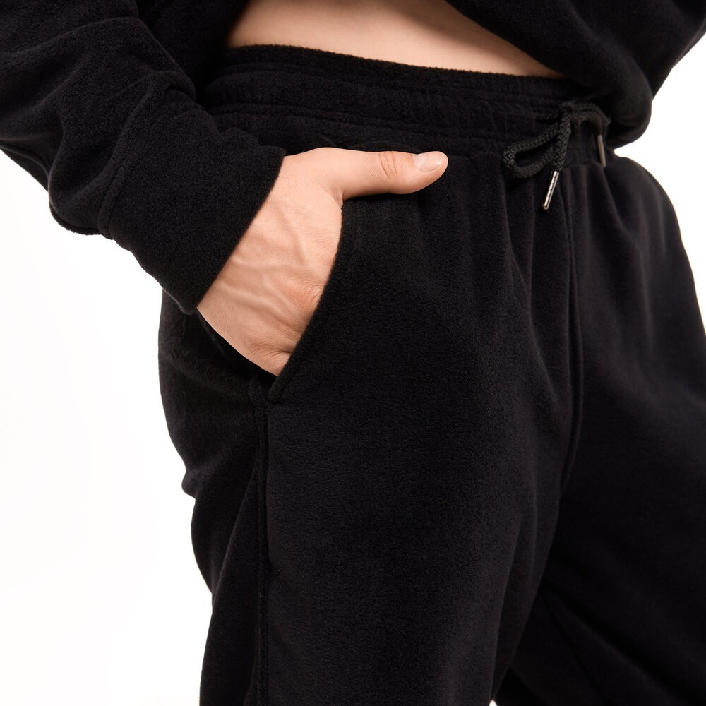 Флісовий зимовий чоловічий костюм Pobedov Mariot. Чорний чоловічий флісовий костюм, укр, укр