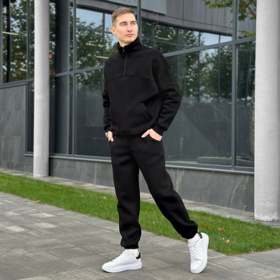 Спортивний костюм зимовий чоловічий чорний Pobedov Grand ЗИМА