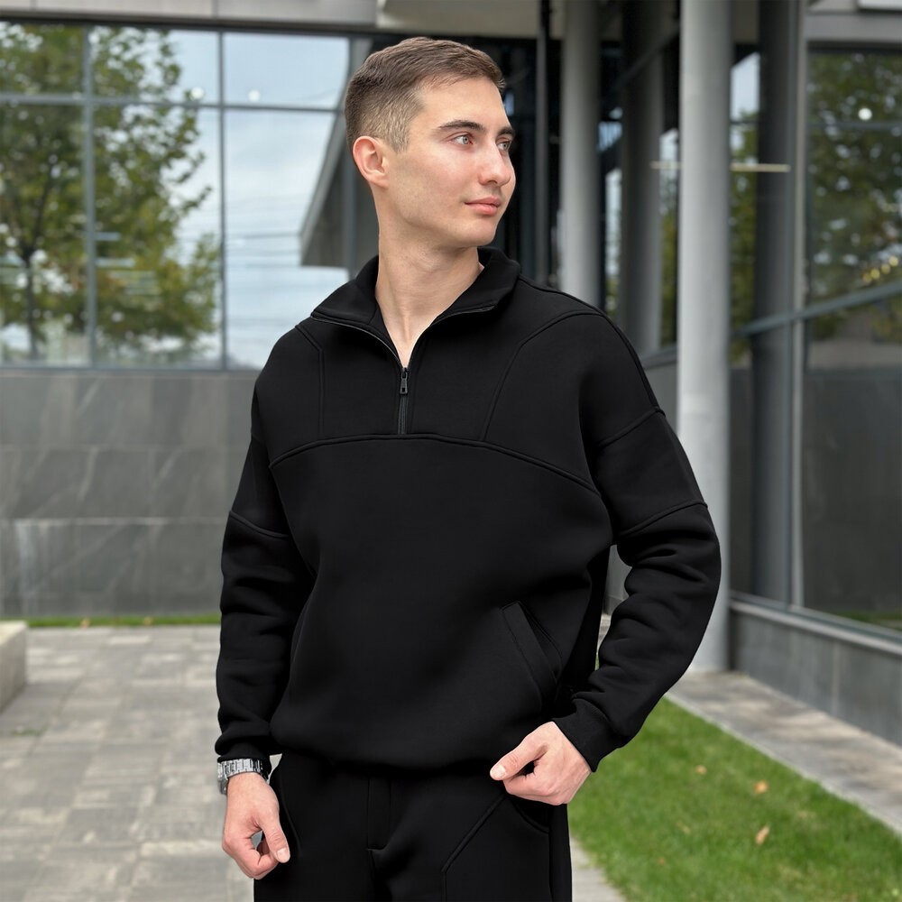 Спортивний костюм зимовий чоловічий чорний Pobedov Grand ЗИМА, укр, укр