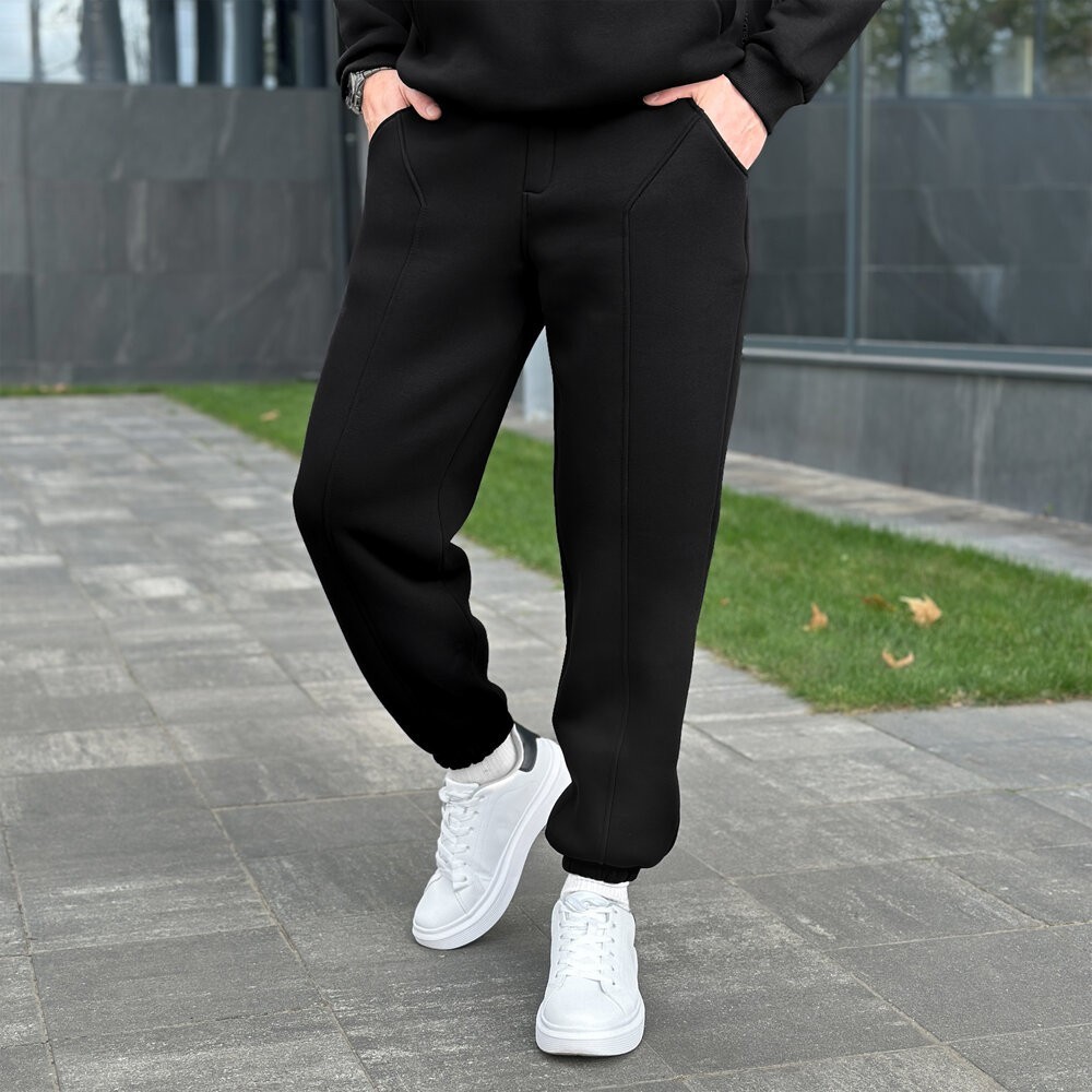 Спортивний костюм зимовий чоловічий чорний Pobedov Grand ЗИМА, укр, укр