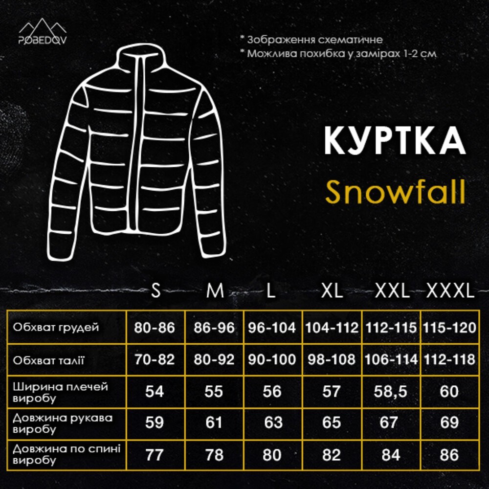 Чоловіча зимова куртка темно-сіра Pobedov Snowfall