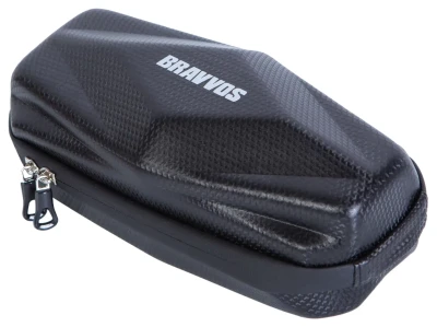 Велосумка на руль 26х12х8 см черная с белым BRAVVOS SAB013 E-001