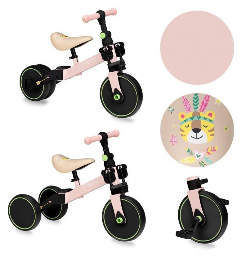 Біговел-велосипед MoMi LORIS 4 в 1 Grey-Turquoise