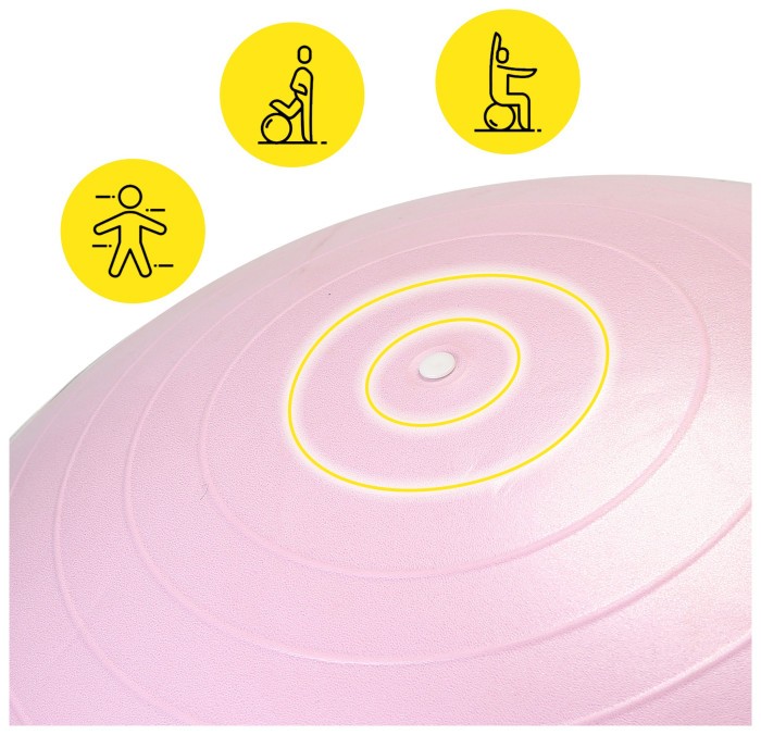 Мяч для фитнеса (фитбол) Cornix 55 см полумассажный Anti-Burst XR-0465 Light Pink
