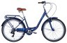 Велосипед сталь Dorozhnik LUX AM 26 Vbr трещотка рама-17" синій з блакитним (матовий) з багажником задн St з крылом St 2024, укр