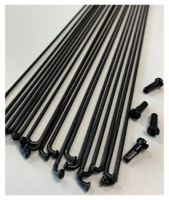 Комплект спиц с ниппелями SPANK 359 27.5" J-Hook 2.2/1.8/2.0, 273mm 17pcs / 270mm 17pcs, 34pcs Black
