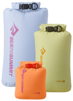 Набор гермочехлов Sea to Summit Lightweight Dry Bag Set, 3 Piece, 3/5/8L, Tangerine/Celery Green/Skyway