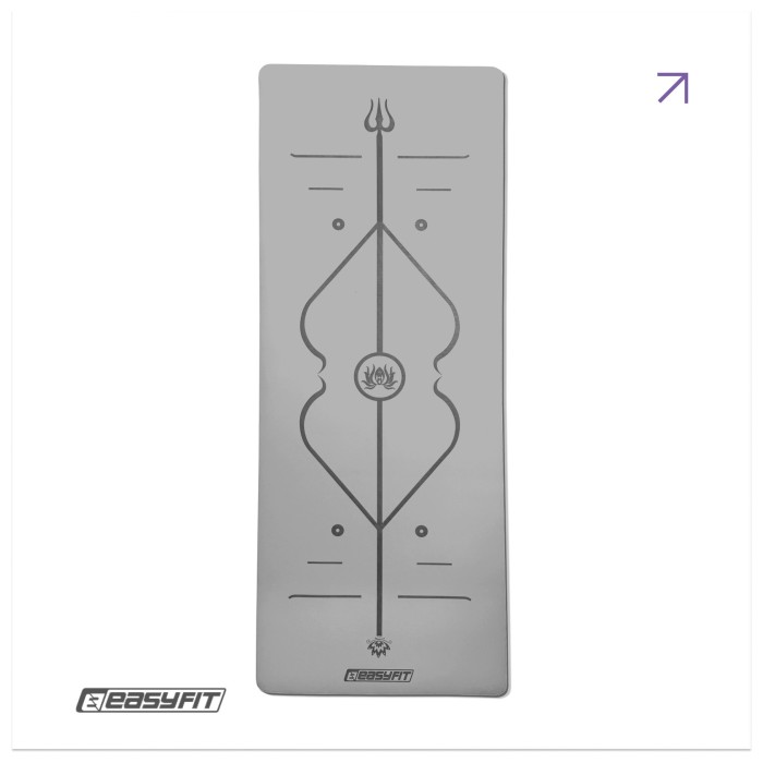 Килимок для йоги професійний EasyFit Pro каучук 5 мм Сірий, укр, укр