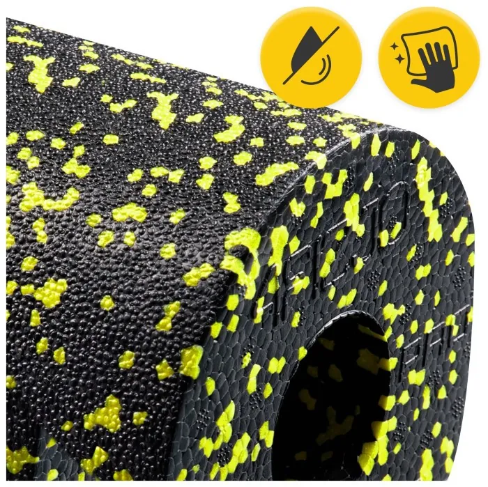 Массажный ролик 4FIZJO EPP PRO+ 45 x 14.5 см (валик, роллер) гладкий Black/Yellow (P-5907739310583)