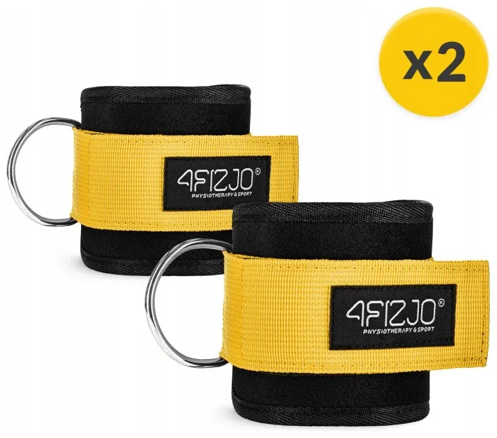 Манжети для тяги 4FIZJO Ankle Strap 2 шт Black/Orange (P-5907739314826)