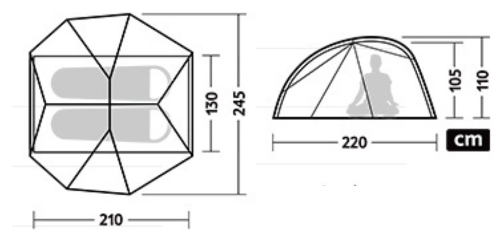 Намет двомісний ультралегкий Naturehike Star River UL CNK2450WS022, сірий, укр, укр