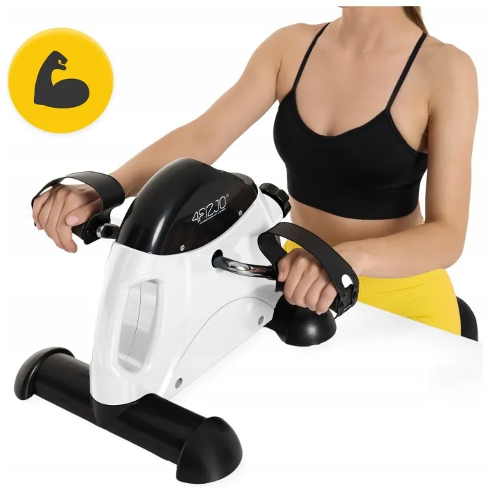 Міні велотренажер 4FIZJO Active 2 в 1 для рук та ніг White/Black (P-5905973406413)