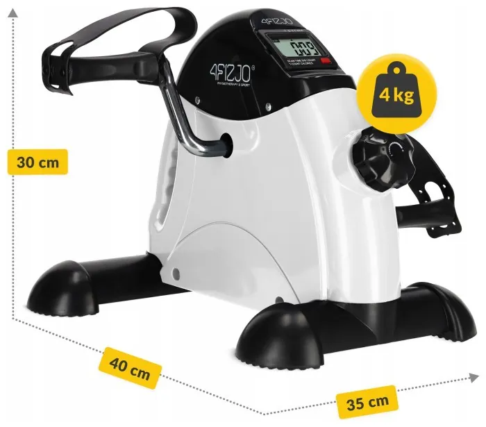Міні велотренажер 4FIZJO Active 2 в 1 для рук та ніг White/Black (P-5905973406413)