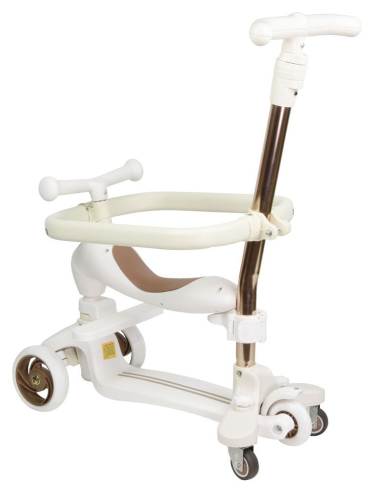 Детский самокат Maraton 4in1 Scoot 02, белый, детский самокат Maraton 4in1 Scoot 02 (Белый)