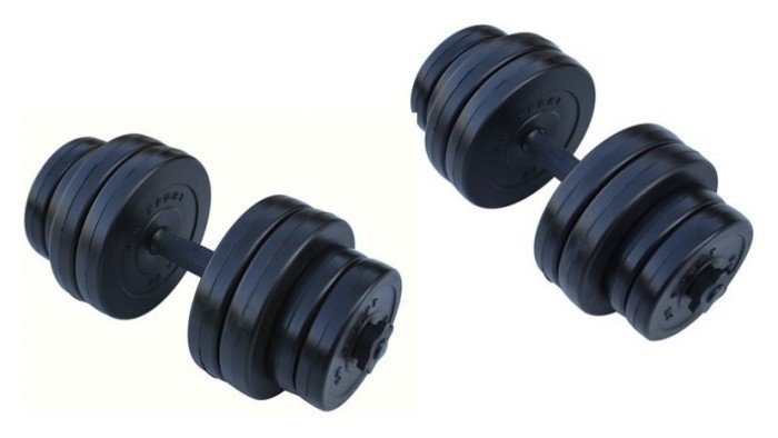 Гантели наборные 2 шт RN16 кг с ABS покрытием + Эспандер в подарок