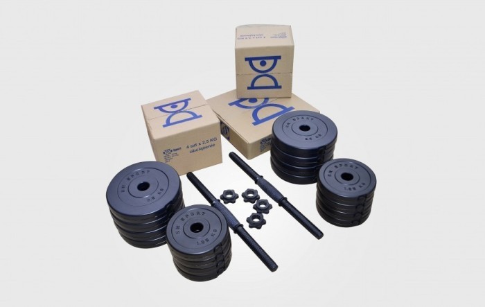 Гантели наборные 2 шт RN16 кг с ABS покрытием + Эспандер в подарок