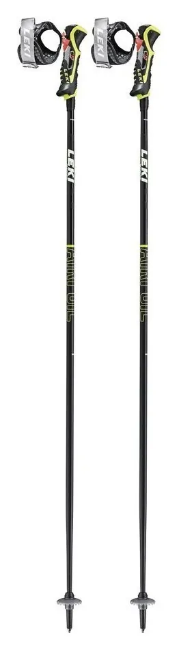 Палки для гірських лиж Leki AIRFOIL 3D 115см Black/pale green/white (65067952-WRH) (135 см чорний, блідо-зелений, білий)