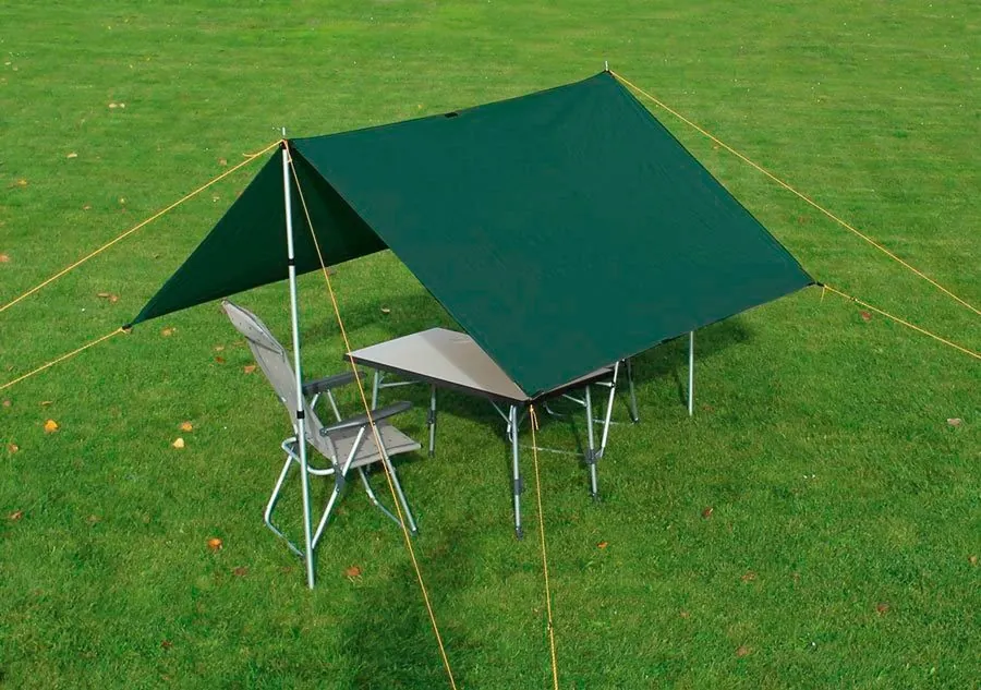 Тент туристичний Eurotrail TARP 3 (3x3м) 1400 forrest green (ETTE0636) (300x300 см forrest green)