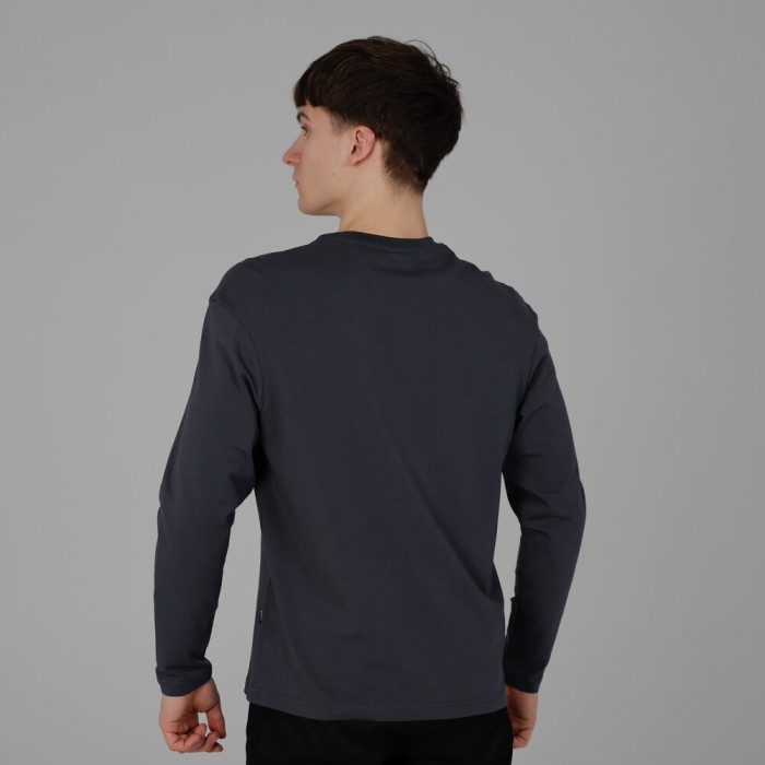 Лонгслив мужской Slavni прямого кроя темно-серый, Лонгслив Slavni Mono универсальный темно-серый