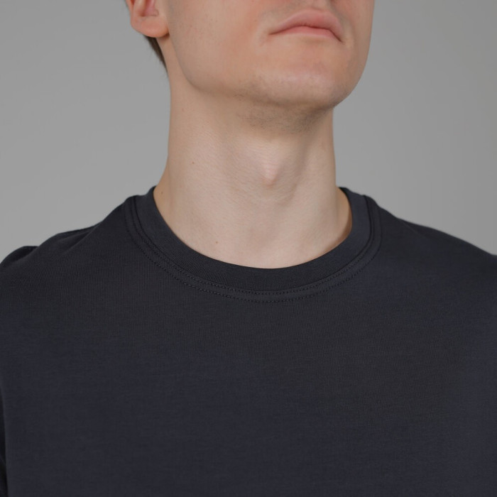 Лонгслив мужской Slavni прямого кроя темно-серый, Лонгслив Slavni Mono универсальный темно-серый