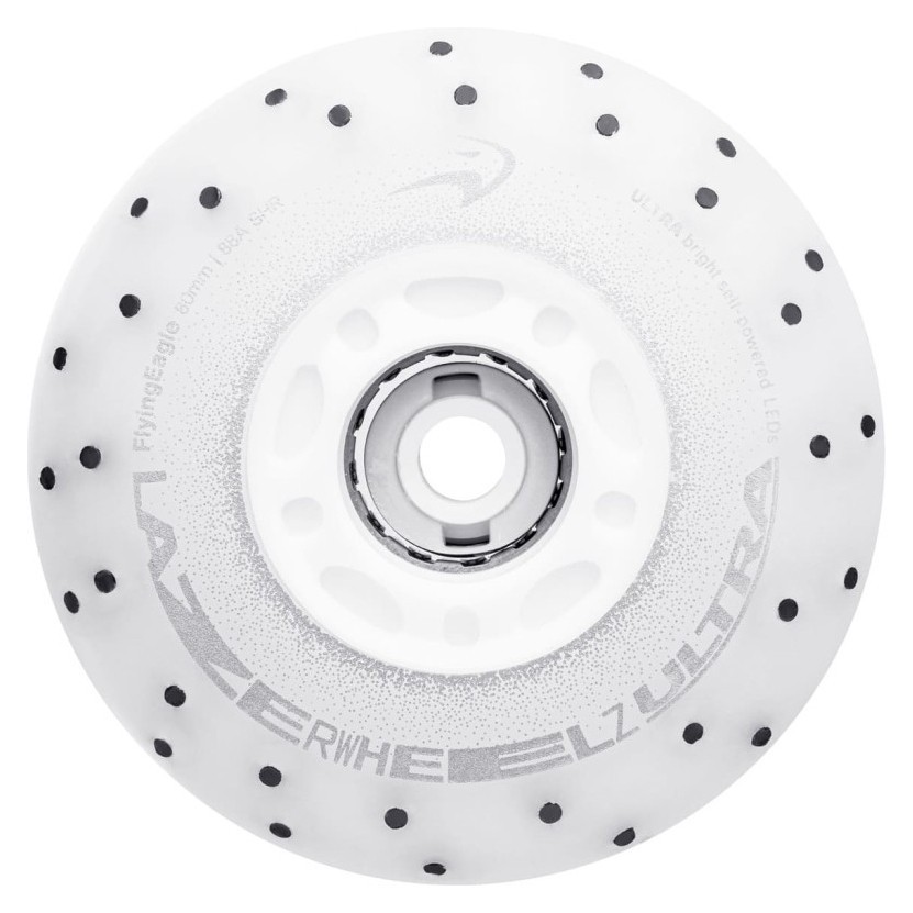 Сяючі колеса для роликів Flying Eagle Lazerwheelz Ultra+Sparks 88A 4 шт білі, укр, укр