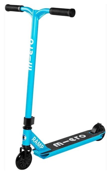 Самокат MICRO серии "Ramp" – ГОЛУБНЫЙ (до 100 кг (kg), двухколесный)