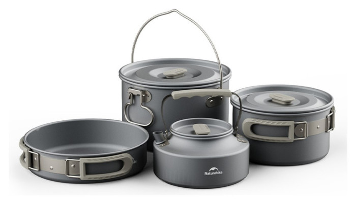 Сковорідка зі складаною ручкою Naturehike CNK2450CF010, 17,5 см, алюміній