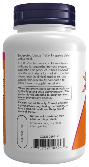 C-1000 Zinc Immune - 180 vcaps
