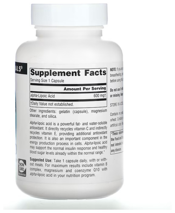 Alpha Lipoic Acid 600mg - 60 caps