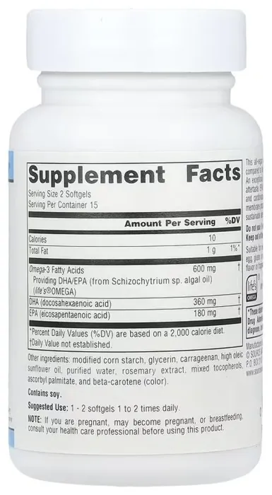 Vegan Omega-3s EPA-DHA 300 mg - 30 softgels