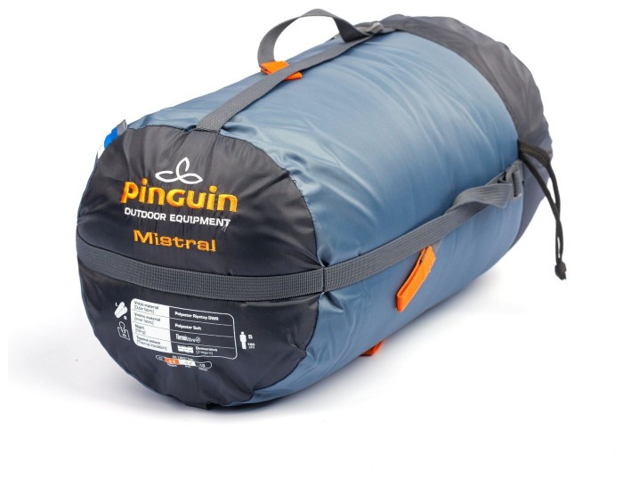 Спальный мешок Pinguin Mistral PFM (3/-3°C), 185 см - Left Zip, Blue