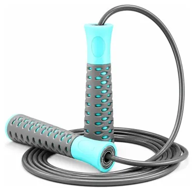 Скакалка PowerPlay 4206 Jump Rope PRO+ Сіро-м'ятна (2,75m.)
