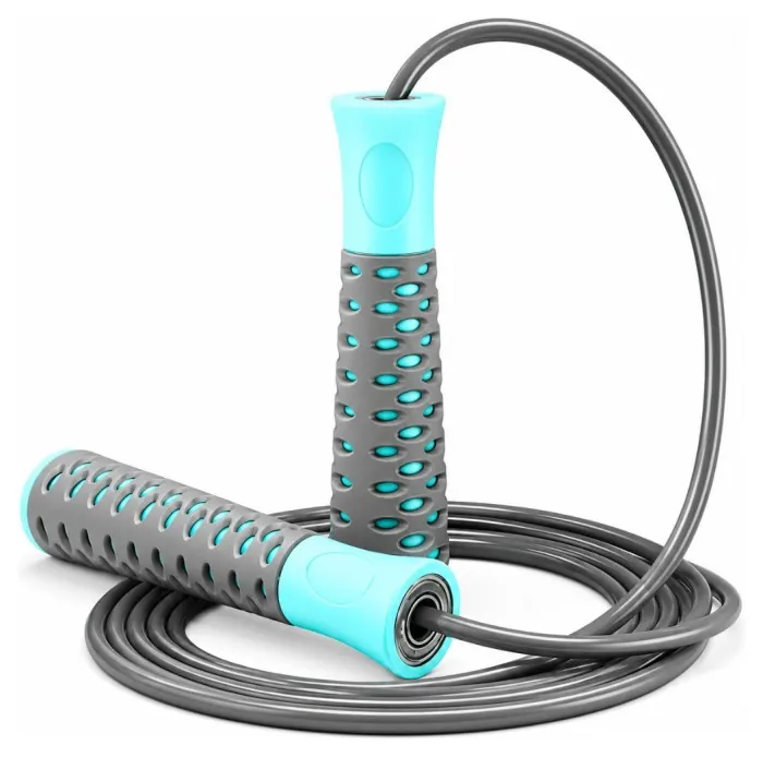 Скакалка PowerPlay 4206 Jump Rope PRO+ Сіро-м'ятна (2,75m.)